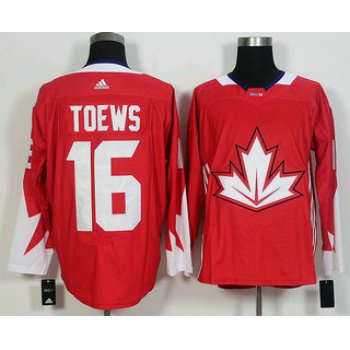 Men's Team Canada #16 Jonathan Toews Red 2016 World Cup of Hockey Game Jersey