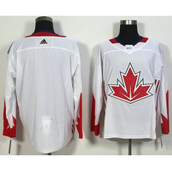 Men's Team Canada Blank White 2016 World Cup of Hockey Game Jersey