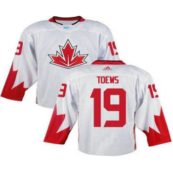 Team Canada Men's #19 Jonathan Toews White 2016 World Cup Stitched NHL Jersey
