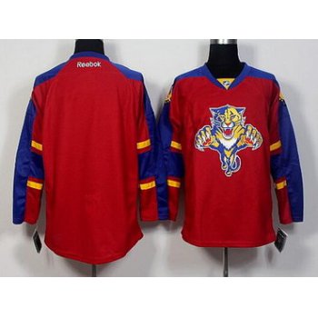 Men's Florida Panthers Blank Reebok Red Home Hockey Jersey