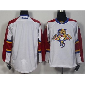 Men's Florida Panthers Blank Reebok White Away Hockey Jersey