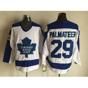 Men's Toronto Maple Leafs #29 MIKE PALMATEER White 1978 CCM Vintage Throwback NHL Hockey Jersey