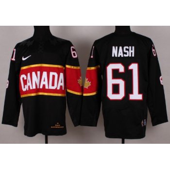 2014 Olympics Canada #61 Rick Nash Black Jersey