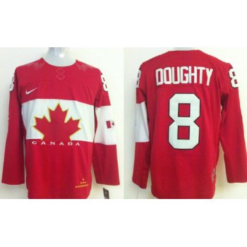2014 Olympics Canada #8 Drew Doughty Red Jersey