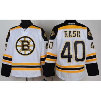 Boston Bruins #40 Tuukka Rask White Jersey