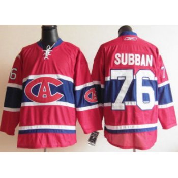 Montreal Canadiens #76 P.K. Subban Red CA Jersey