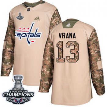 Adidas Washington Capitals #13 Jakub Vrana Camo Authentic 2017 Veterans Day Stanley Cup Final Champions Stitched NHL Jersey