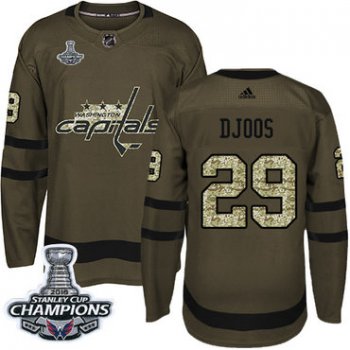 Adidas Washington Capitals #29 Christian Djoos Green Salute to Service Stanley Cup Final Champions Stitched NHL Jersey