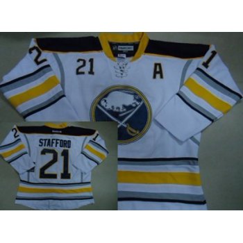 Buffalo Sabres #21 Drew Stafford White Jersey