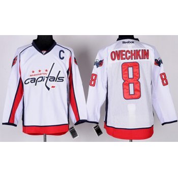 Washington Capitals #8 Alex Ovechkin White Jersey