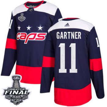 Adidas Capitals #11 Mike Gartner Navy Authentic 2018 Stadium Series Stanley Cup Final Stitched NHL Jersey