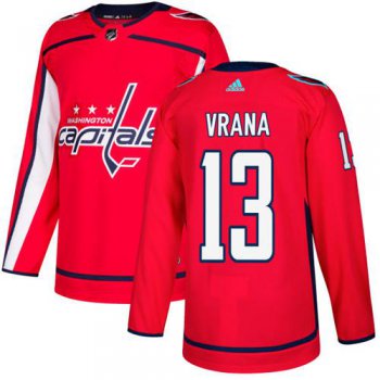 Adidas Capitals #13 Jakub Vrana Red Home Authentic Stitched NHL Jersey
