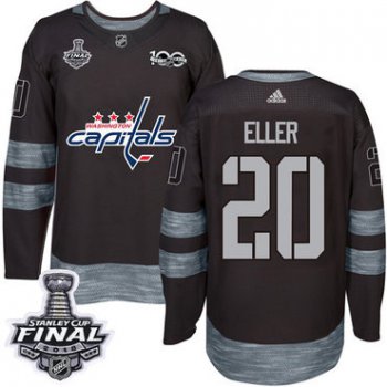 Adidas Capitals #20 Lars Eller Black 1917-2017 100th Anniversary 2018 Stanley Cup Final Stitched NHL Jersey