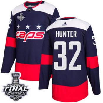 Adidas Capitals #32 Dale Hunter Navy Authentic 2018 Stadium Series Stanley Cup Final Stitched NHL Jersey