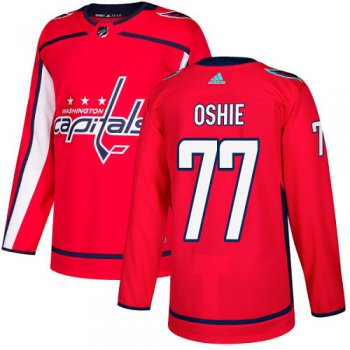 Adidas Capitals #77 T.J Oshie Red Home Authentic Stitched NHL Jersey