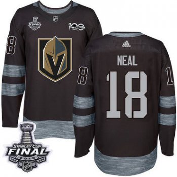 Adidas Golden Knights #18 James Neal Black 1917-2017 100th Anniversary 2018 Stanley Cup Final Stitched NHL Jersey