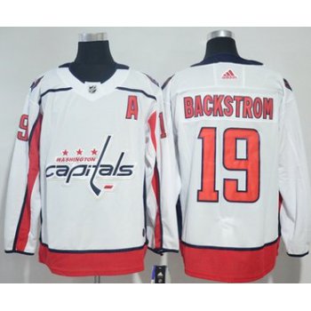 Adidas Capitals #19 Nicklas Backstrom White Road Authentic Stitched NHL Jersey