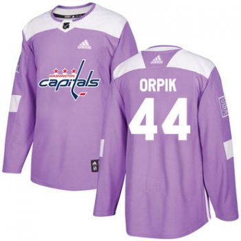 Adidas Capitals #44 Brooks Orpik Purple Authentic Fights Cancer Stitched NHL Jersey