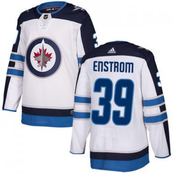 Adidas NHL Winnipeg Jets #39 Tobias Enstrom Away White Authentic Jersey