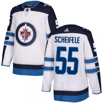 Adidas NHL Winnipeg Jets #55 Mark Scheifele Away White Authentic Jersey
