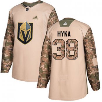 Adidas Golden Knights #38 Tomas Hyka Camo Authentic 2017 Veterans Day Stitched NHL Jersey