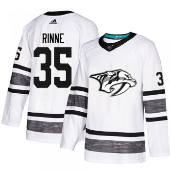 Predators #35 Pekka Rinne White Authentic 2019 All-Star Stitched Hockey Jersey
