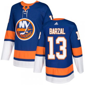 Adidas Islanders #13 Mathew Barzal Royal Blue Home Authentic Stitched NHL Jersey