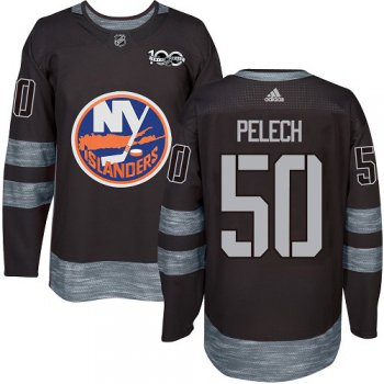 Adidas Islanders #50 Adam Pelech Black 1917-2017 100th Anniversary Stitched NHL Jersey