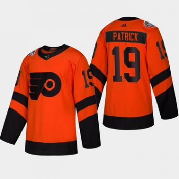 Men's #19 Nolan Patrick Flyers Coors Light 2019 Stadium Series Orange Authentic Jersey