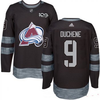 Men's Colorado Avalanche #9 Matt Duchene Black 100th Anniversary Stitched NHL 2017 adidas Hockey Jersey