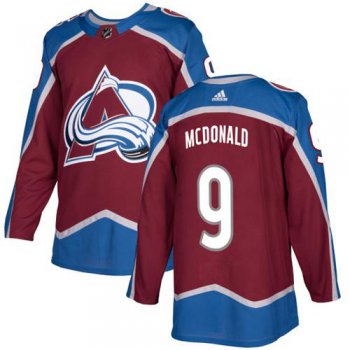 Adidas Colorado Avalanche #9 Lanny McDonald Burgundy Home Authentic Stitched NHL Jersey