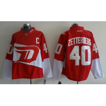 Men's Detroit Red Wings #40 Henrik Zetterberg Reebok Red 2016 Stadium Series Team Premier Jersey