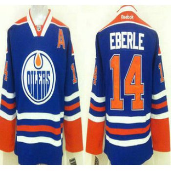 Men's Edmonton Oilers #14 Eberle Reebok Royal Blue Home Premier Jersey