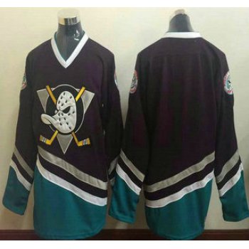 Men's Mighty Ducks of Anaheim Blank 1995-96 Purple CCM Vintage Throwback Jersey