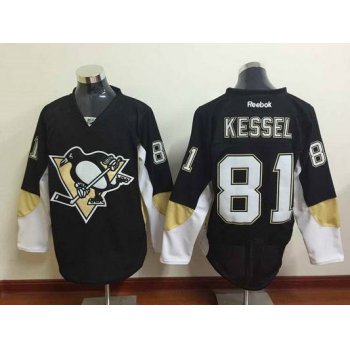 Men's Pittsburgh Penguins #81 Phil Kessel Black Jersey