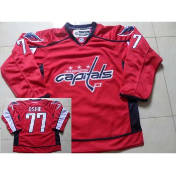 Men's Washington Capitals #77 T.J. Oshie Red Home NHL Reebok Jersey