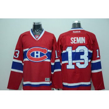 Montreal Canadiens #13 Alexander Semin Reebok Red Home Premier NHL Jersey