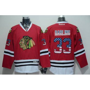 Men's Chicago Blackhawks #00 Scott Darling USA Flag Fashion Red Jersey