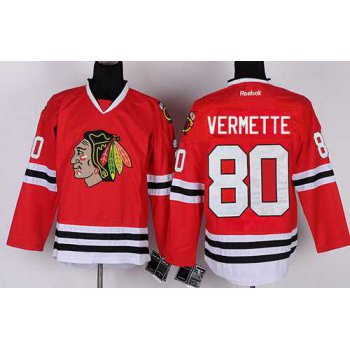 Men's Chicago Blackhawks #80 Antoine Vermette Red Jersey