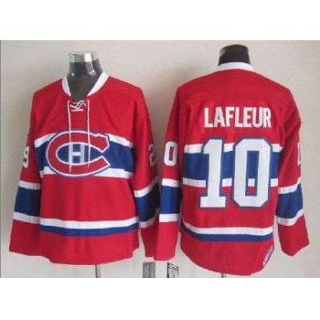 Men's Montreal Canadiens #10 Guy Lafleur 1970-71 Red CCM Vintage Throwback Jersey