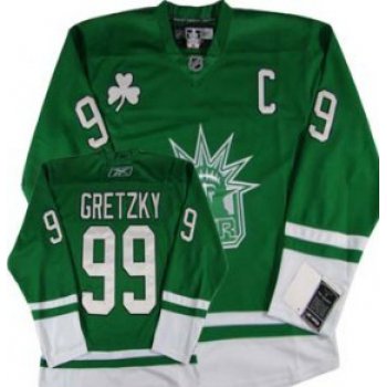 New York Rangers #99 Wayne Gretzky St. Patrick's Day Green Jersey