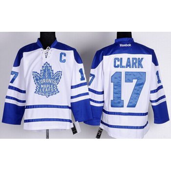 Toronto Maple Leafs #17 Wendel Clark White Third Jersey