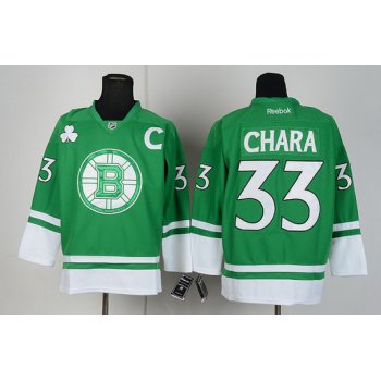 Boston Bruins #33 Zdeno Chara St. Patrick's Day Green Jersey
