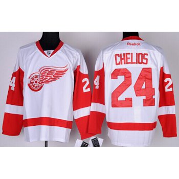 Detroit Red Wings #24 Chris Chelios White Jersey