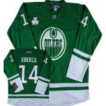 Edmonton Oilers #14 Jordan Eberle St. Patrick's Day Green Jersey