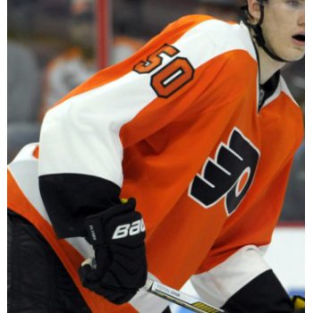 Men's Philadelphia Flyers #50 Samuel Morin Philadelphia Flyers Reebok Premier Orange Home Jersey