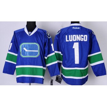 Vancouver Canucks #1 Roberto Luongo Blue Third Jersey