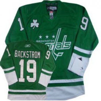 Washington Capitals #19 Nicklas Backstrom St. Patrick's Day Green Jersey