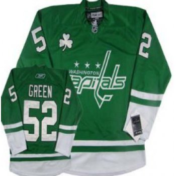 Washington Capitals #52 Mike Green St. Patrick's Day Green Jersey
