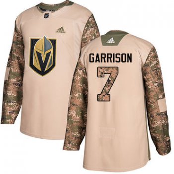 Adidas Golden Knights #7 Jason Garrison Camo Authentic 2017 Veterans Day Stitched NHL Jersey
